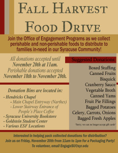 Food Drive 2015 poster, info in blog text