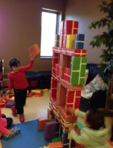 kids playing with blocks