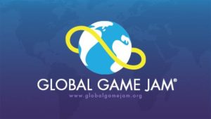 Global Game Jam logo and web address