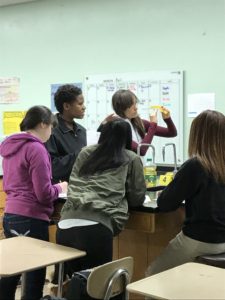 Mary Mik teaching nutrition to students