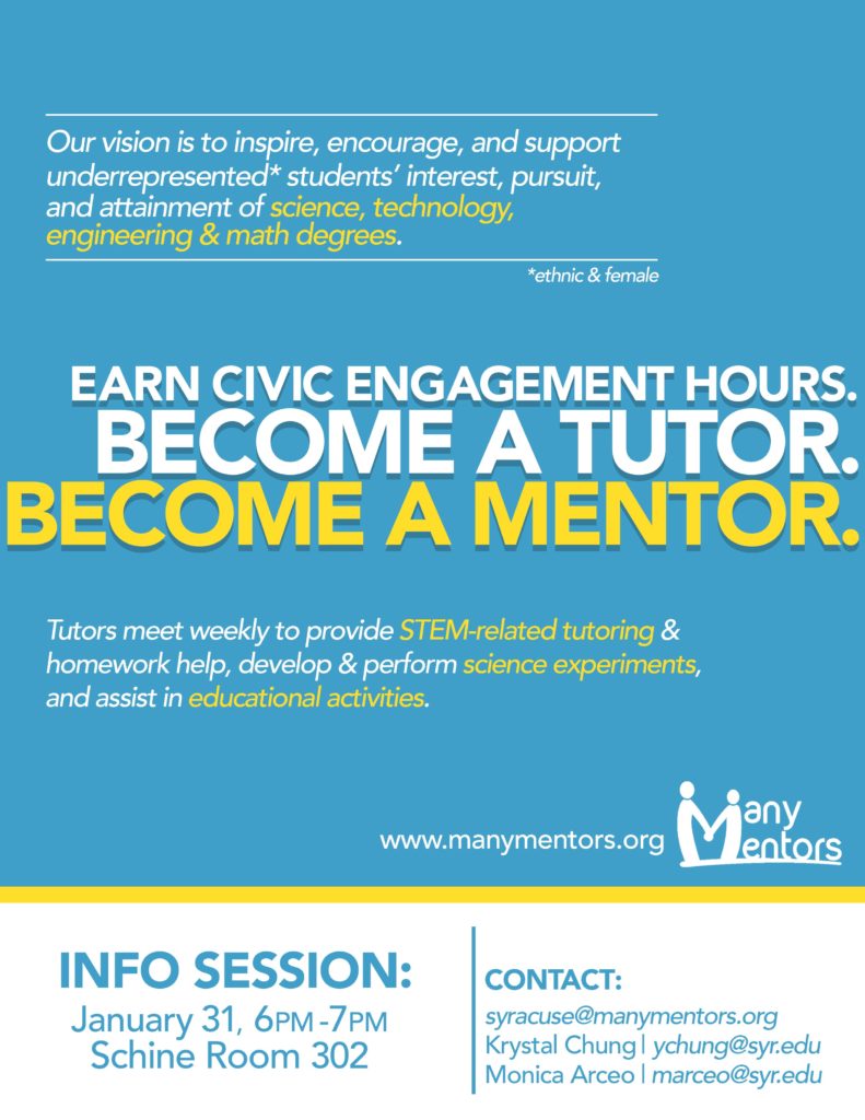 Become a mentor flier; text in post