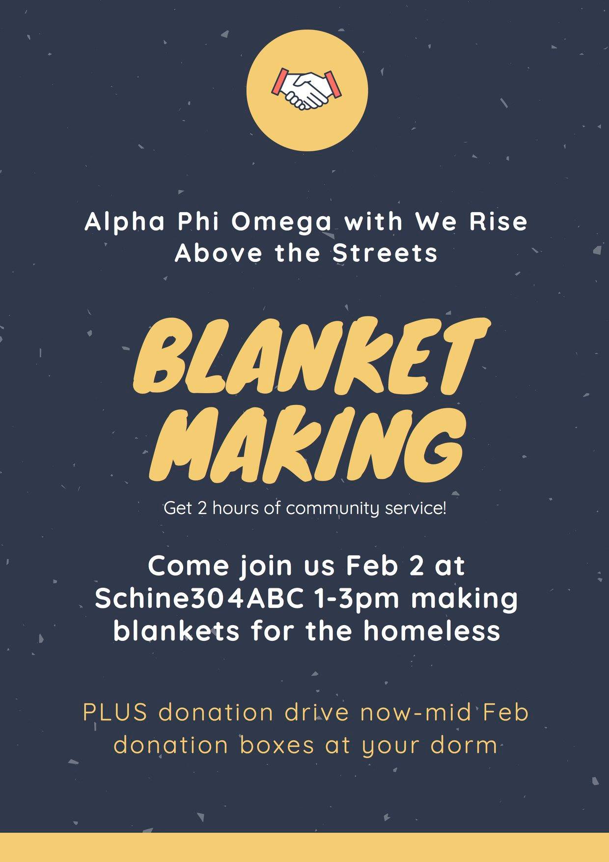 Blanket Making in Schine Civic Engagement