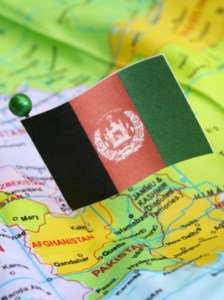 image of Afghanistan flag and map