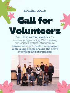 Call for Volunteers flyer, all information found in blog text