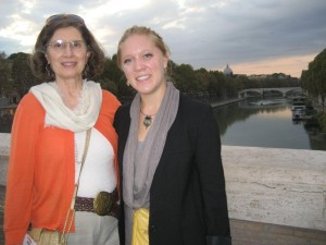 Laura Marsolek with Mary Gilbert in Florence