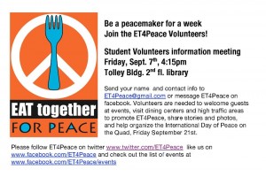 Eat 4 Peace Promotional Flyer