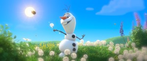 Frozen's Olaf enjoying summer