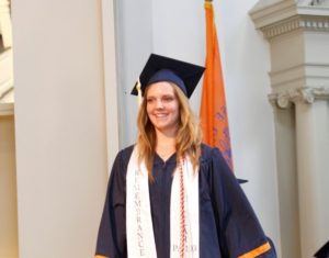 A picture of Katelyn during the Honors 2015 convocation