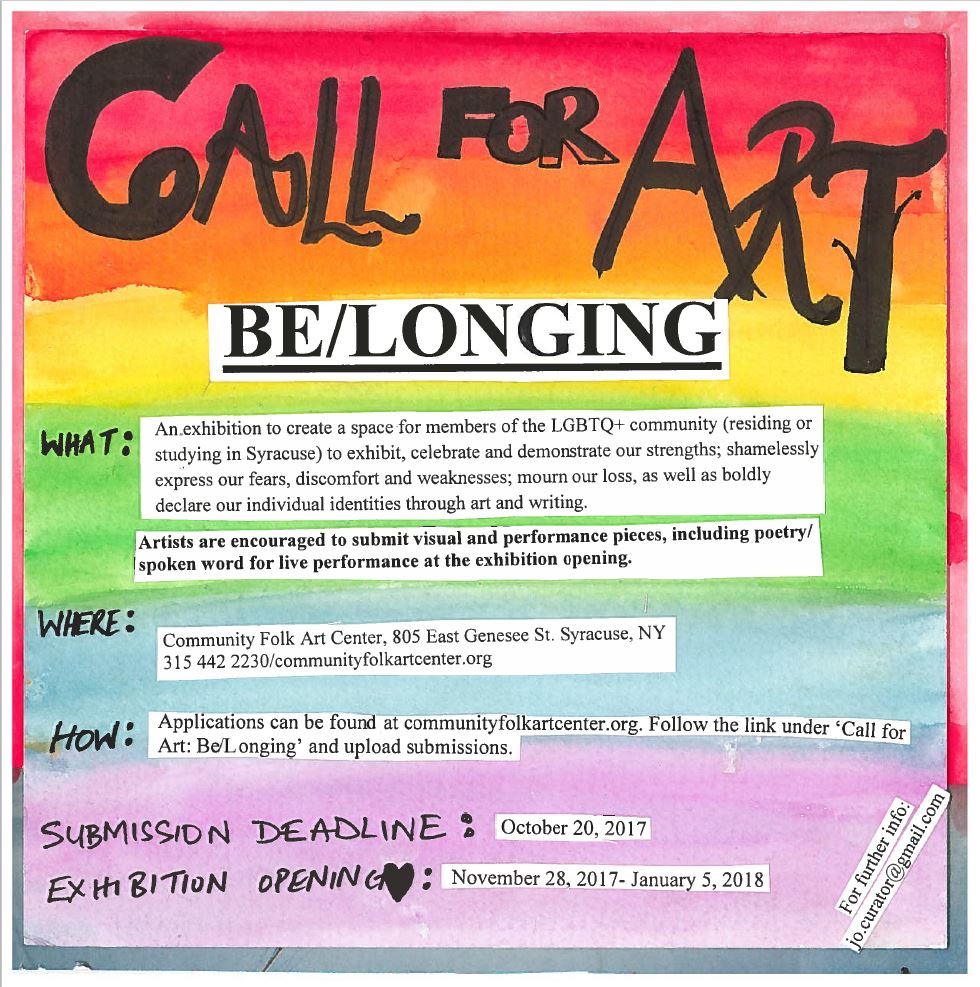 Artist call; all information in visual retyped in post