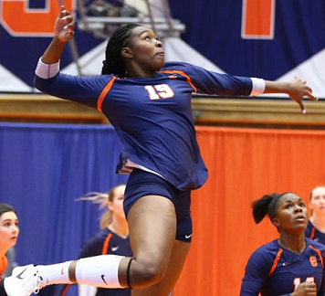 Santita in action during a volleyball game