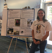 student presents research at fair 2019