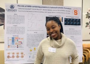 Campbell with research poster