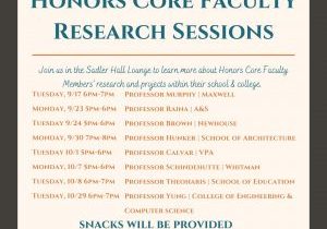 Honors Core Faculty Research Session