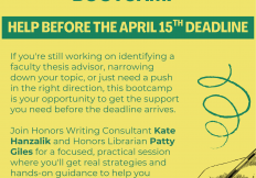 Junior Thesis Proposal Bootcamp