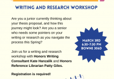 thesis writing &amp; research workshop